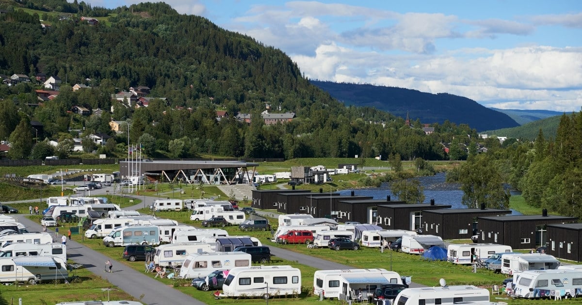 Oversiktsbilde over campingplass